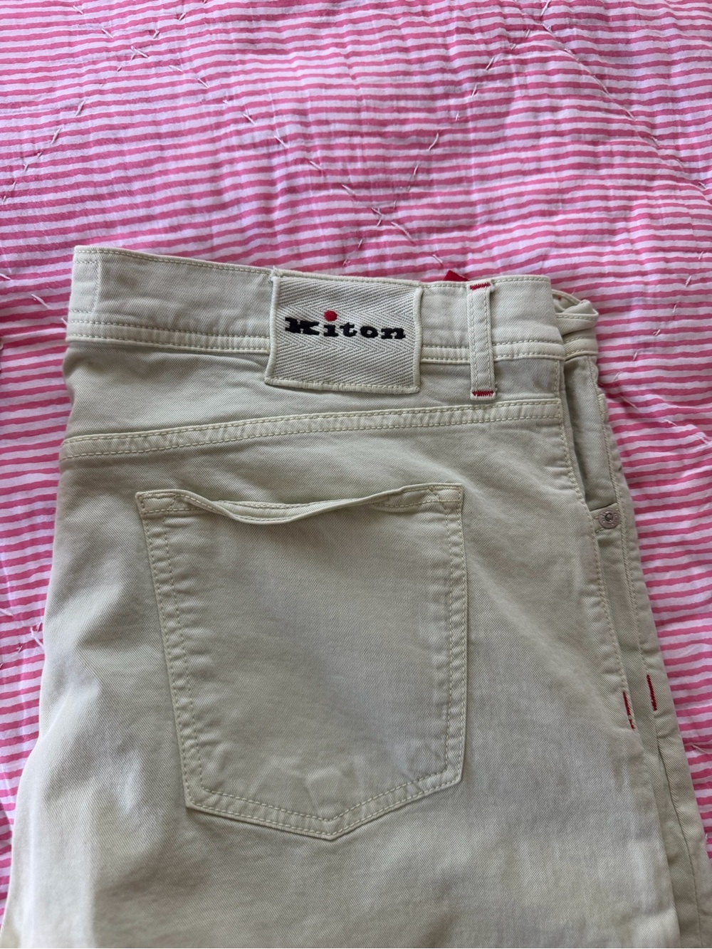 Kiton Cream Men's Jeans